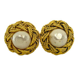 シャネル カフス カフリンクス カフスボタン フェイクパール GP ゴールド CHANEL リユース 上質 洗練 エレガント フォーマル対応