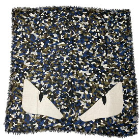 フェンディ バグズ モンスター スカーフ ストール 大判 カモフラ シルク ロゴ 総柄 マルチカラー 62142000 FENDI 個性 洗練 存在感 アート