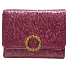 ブルガリ 財布 三つ折り財布 ミディアムウォレット 折り財布 ロゴクリップ レザー ピンク系 ゴールド 292941 BVLGARI NFCタグ有 洗練 上品 エレガント 実用性