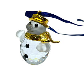 スワロフスキー オーナメント 雪だるま スノーマン オブジェ フィギュリン インテリア 置物 2006年廃盤 ゴールド クリスタル SWAROVSKI 季節演出 記念モデル 精緻造形 鑑賞用 コレクション性