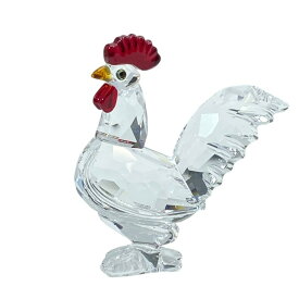 スワロフスキー ニワトリ 鶏 トリ 鳥 酉 アニマル 十二支 干支 オブジェ フィギュリン インテリア 置物 クリスタル レッド SWAROVSKI 縁起物 空間演出 高級感 収集価値