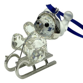 スワロフスキー オーナメント クリスベア クリスベアとソリ オブジェ フィギュリン インテリア 置物 シルバー クリスタル SWAROVSKI 空間演出 高級感 収集価値