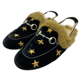 グッチ キッズ プリンスタウン ホースビット チルドレン スリッパ サンダル レザー ファー ブラック ブラウン シルバー GUCCI 上品 高級感 存在感