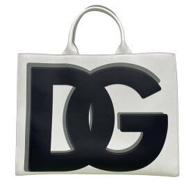 ドルチェ&ガッバーナ D&G ドルガバ トートバッグ DGデイリー ショッピングバッグ ラージ ロゴレザー ホワイト P061 05738 A DOLCE&GABBANA きれいめ 上品 洗練 高級感 定番
