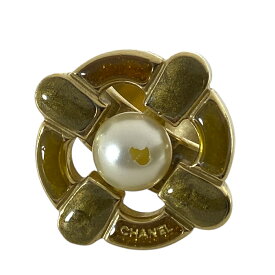シャネル ココマーク フェイクパール リング 指輪 アクセサリー GP ゴールド 07A CHANEL(サイズ約14号) 上品 洗練 高級感 華やか 存在感 装飾美