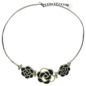 シャネル カメリア チョーカー ネックレス アクセサリー シルバー 98P CHANEL 上品 洗練 高級感 シンプル 定番 人気 日常使い