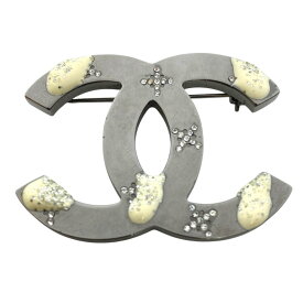 CHANEL シャネル ココマーク ブローチ ラインストーン アクセサリー ジュエリー GP シルバー 07A刻印 洗練 高級感 エレガント ラグジュアリー スタイリッシュ 上品 人気 華やか