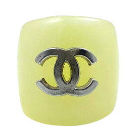 CHANEL シャネル ココマーク リング 指輪 ヴィンテージ アクセサリー プラスチック ホワイト シルバー 上品 エレガント 定番 人気 華やか おしゃれ