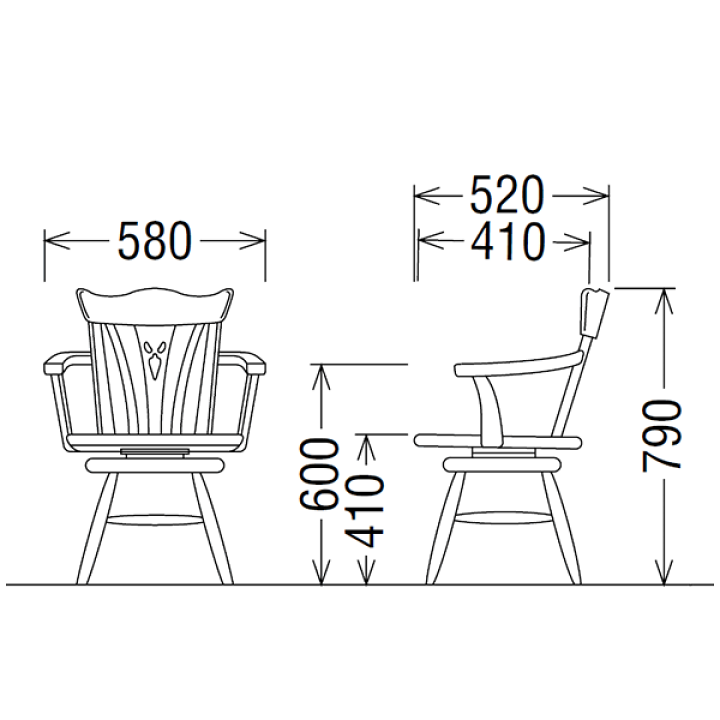 楽天市場】カリモク ダイニングチェア 回転チェア コロニアル CC18