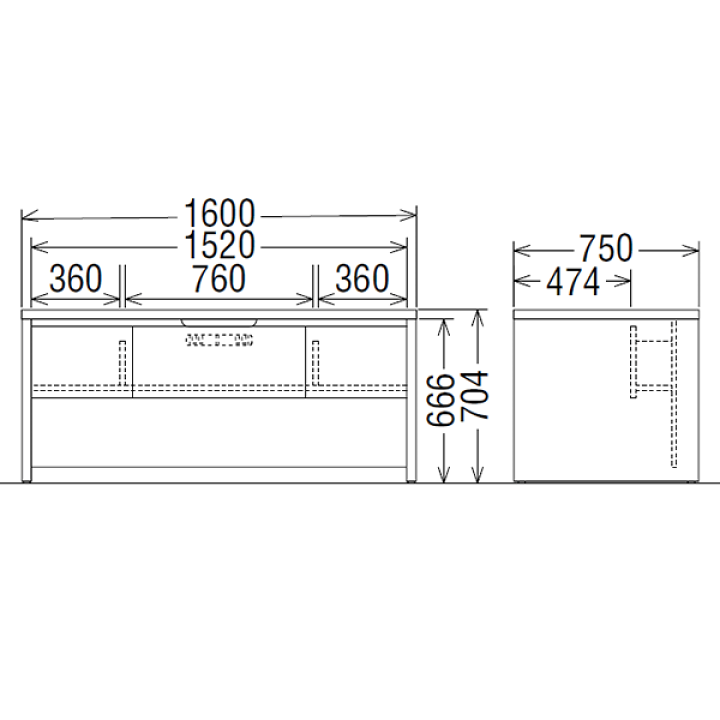 楽天市場】カリモク 書斎机 デスク 幅1600mm モカブラウン色【ST5728MK