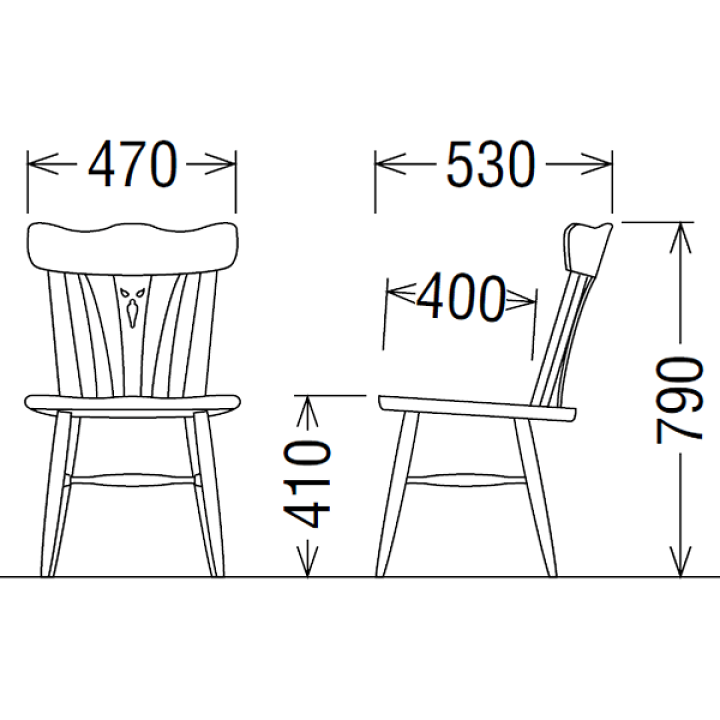 楽天市場】カリモク ダイニングチェア 木製チェア コロニアル CC18