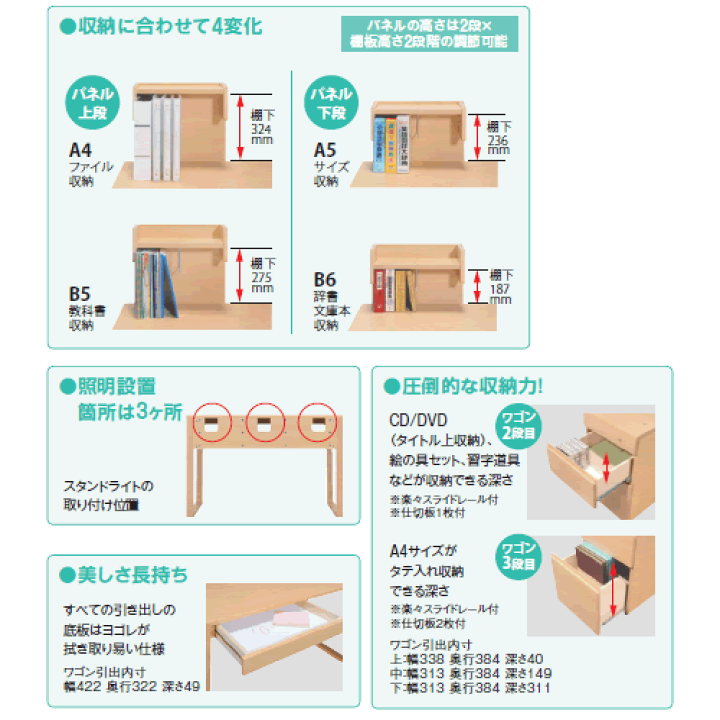 楽天市場】カリモク 学習机・デスク/ デスクセット 幅100cm 【エテルナ 