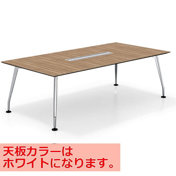 コクヨ　SAIBI(サイビ)　ミーティングテーブル　スクエアタイプ（単体）　配線あり　ポリッシュ脚　ホワイト天板　幅1800×奥行900mm