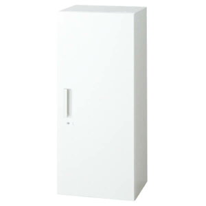 L6 片開き保管庫 幅400×奥行450×高さ1050mm 上置き・下置き 可動式棚板2枚 (648-523)【L6-E105AC】