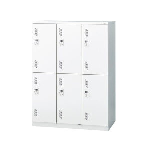 更衣ロッカー LZシリーズ 6人用 3連2段 ダイヤル錠 幅900×奥行515×高さ1221mm【LZ-L6D】