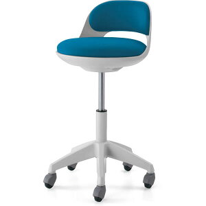 コクヨ 作業用イス cocotte・ココット ハイタイプ サポートシェル ホワイトシェル ステップなし 布張り【CR-FG542E1G9】