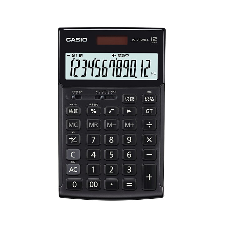 楽天市場 カシオ Casio 検算機能搭載 本格実務電卓 Js wka Bk N 実務 電卓 計算 試験 商業 簿記 ソーラー ジャスト サイズ 事務 仕事 学校 勉強 経理 総務 計算 金融 仕事 イーコンビ楽天市場店