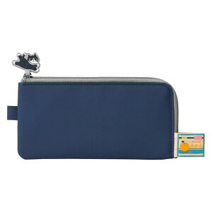 【最大2,000円オフCOUPON 11月1日-6日9時59分まで】LIHIT LAB.<リヒトラブ> にゃんシーン フラットペンポーチ インディゴブルー A2221-11 通帳ケース 小物入れ ネコ