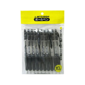 三菱鉛筆楽ノックボールペン　0．7mm　黒　10本　箱入り　SN1000710P.24