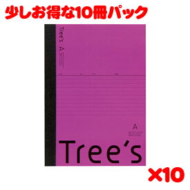 日本ノート スタンダードノート Tree's B5サイズ A罫30枚 パープル UTR3APU 10冊パック