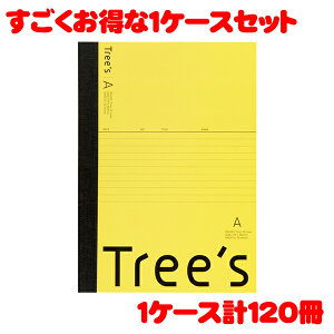 【最大2,000円オフCOUPON 11月1日-6日9時59分まで】【送料無料】日本ノート スタンダードノート Tree's B5サイズ A罫30枚 イエロー UTR3AY 1ケース 120冊入り