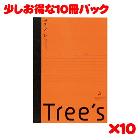 日本ノート スタンダードノート Tree's B5サイズ A罫30枚 オレンジ UTR3AOR 10冊パック