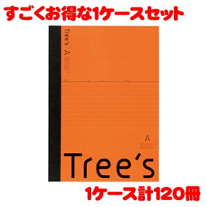【最大2,000円オフCOUPON 11月1日-6日9時59分まで】【送料無料】日本ノート スタンダードノート Tree's B5サイズ A罫30枚 オレンジ UTR3AOR 1ケース 120冊入り