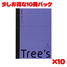 日本ノート スタンダードノート Tree's B5サイズ B罫30枚 バイオレット UTR3BV 10冊パック