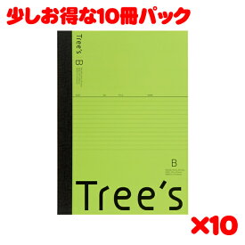 日本ノート スタンダードノート Tree's B5サイズ B罫30枚 ライトグリーン UTR3BLG 10冊パック