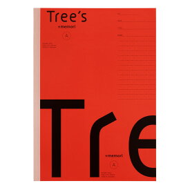日本ノート Tree's B5 プラスメモリ A罫 30枚 レッド 10冊パック UTRP3A R×10 罫線 学校 勉強 授業 作図 グラフ 図式 メモ 記録 赤