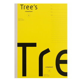 日本ノート Tree's B5 プラスメモリ A罫 30枚 イエロー 10冊パック UTRP3A Y×10 罫線 学校 勉強 授業 作図 グラフ 図式 メモ 記録 黄色
