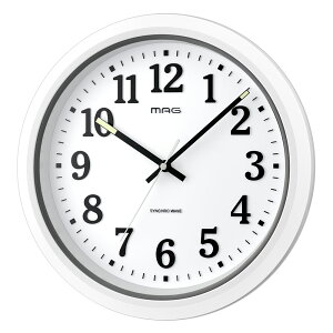 【10月24日20時-27日9時59分までエントリーで2点購入P5倍・3点以上でP10倍】ノア精密 MAG電波防塵防水掛時計 ナヤ W-734WH-Z 防水 防塵 掛時計 電波時計 学校 病院 施設 オフィス 会社