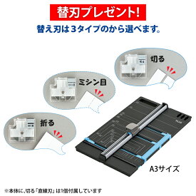 【送料無料！】【お好きな専用替刃プレゼント!!】プラス(PLUS)　スライドカッター　ハンブンコ　A3用　PK-811　26-471