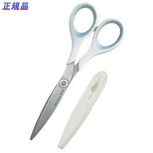 【最大2,000円オフCOUPON 11月1日-6日9時59分まで】プラス(PLUS)はさみ フィットカット スリムスタイル ホワイト/ブルー SC-160S 34-154