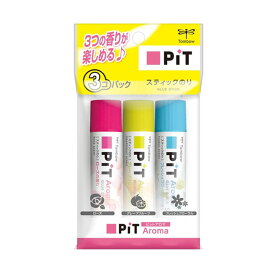 トンボ鉛筆　PITスティックのり　ピットハイパワーSアロマ　香り　3Pパック　HCB-312X