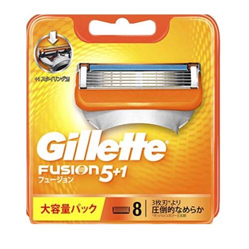 在庫処分 Gillette Fusion5+1ジレット フュージョン 替刃8個入 髭剃り 2020新作 F 替え刃 カミソリ