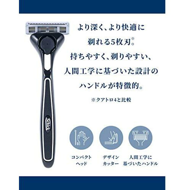 楽天市場】Schick シッククアトロ5 チタニウム【替刃4個入】【QTMI5-4  