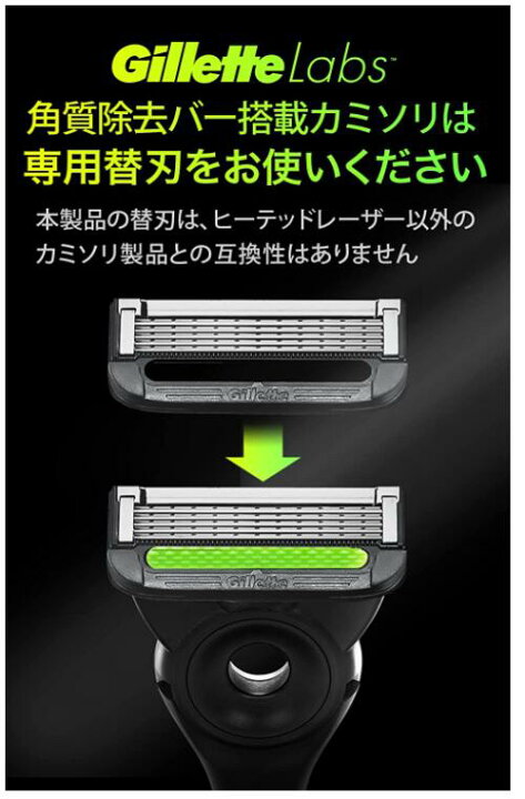 楽天市場】Gillette ジレット 【Labs】替刃 8個入 角質除去 極薄刃 