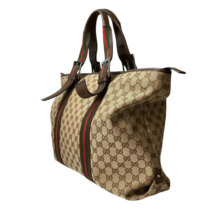 楽天市場】【中古美品】GUCCI グッチ シェリーライン トートバッグ  