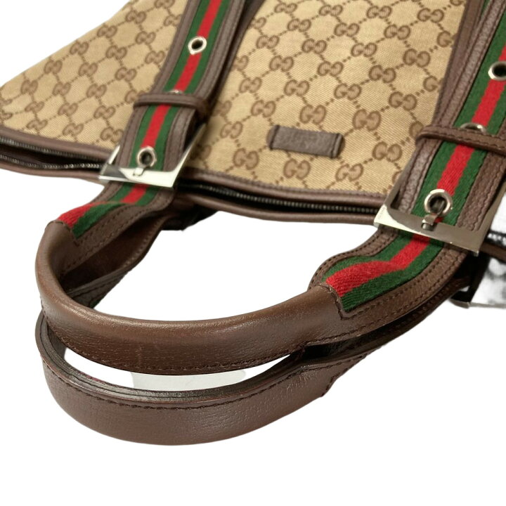 楽天市場】【中古美品】GUCCI グッチ シェリーライン トートバッグ 