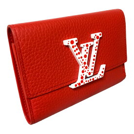 LOUIS VUITTON ルイヴィトン　日本限定　草間彌生　インフィニティドット LV×YK　ポルトフォイユ・カプシーヌコンパクト マキシ　ミニウォレット　ルージュ　M82113　　KON