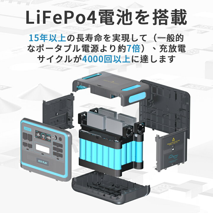 楽天市場】【最後の1台！在庫限り！】Eco Play EP2400 ポータブル電源 