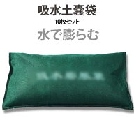 10枚セット 水でふくらむ 10枚セット 吸水土のう 土が要らない 吸水膨張バッグ 吸水性土嚢 応急 防災対策…