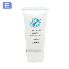 エコーレア 肌にやさしい日やけ止めクリーム SPF38 PA＋＋＋　[日焼け止め 石鹸で落ちる 化粧下地に使える サンスクリーン スクワラン 肌に優しい ノンケミカル ノンナノ 紫外線吸収剤不使用 ノンシリコン パラベンフリー 無添加 無香料 サンゴにやさしい ECOREA]