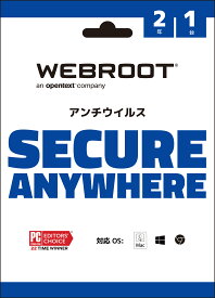 【送料無料】【新品】WEBROOT/ウェブルート/SecureAnywhere/セキュアエニウェア/アンチウイルス 2年1台版/Windows/Mac用