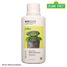 【11日1:59迄★最大1400円オフCP配布中】NEW【エコストア公式】ecostore SESAME STREET(セサミストリート) デリケート＆ウールウォッシュ＜おしゃれ着用＞500mL / 洗濯洗剤 中性洗剤 低刺激 植物由来（毛 絹 綿 麻 合成繊維用）おしゃれ着洗剤 スーパーセール