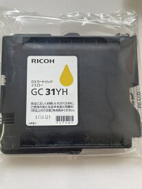 リコー純正品アウトレット外箱なしインクカートリッジGC31YH イエロー