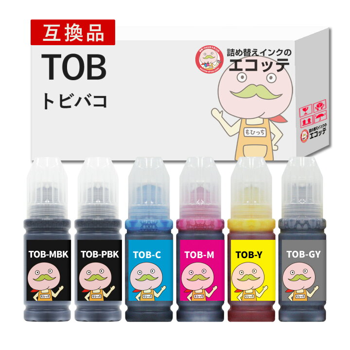 楽天市場】TOB-6CL トビバコ 互換インクボトル 6色 EPSON ( エプソン  
