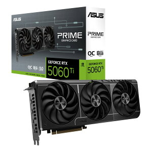 ASUS PRIME GeForce RTX 5060 Ti 8GB GDDR7 OC Edition SFF-Ready (PCIe 5.0�A8GB GDDR7�AHDMI/DP 2.1�A2.5�X���b�g�AAxial-tech�t�@���A�f���A��BIOS)�B