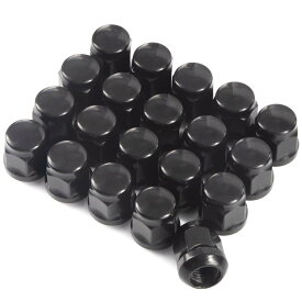 GAsupply 『ホンダ』純正タイプ 車用ホイールナット M12 x P1.5 球面座 19HEX 長さ25mm スチール製 ショート ラグナット 20個セット ブラック